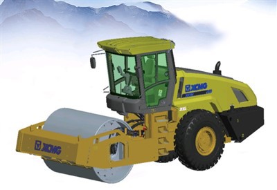 Rolo vibratório de tambor único